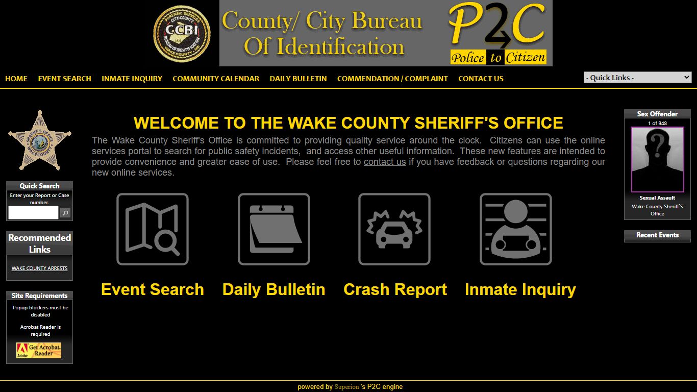 Wake County Sheriff's Office P2C